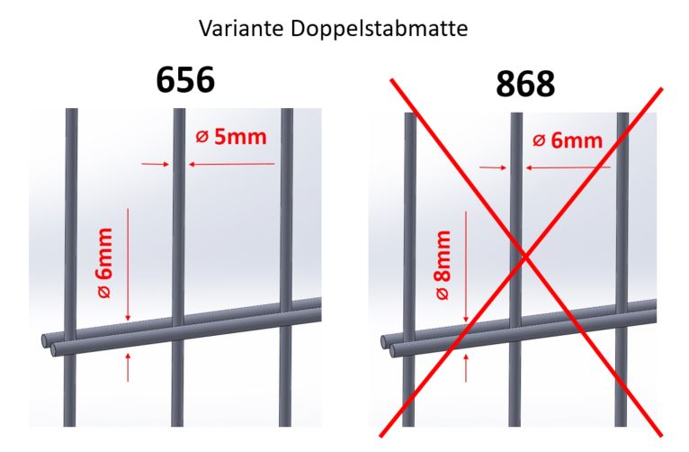 Scharnier Typ A für Doppelstabmatte 656