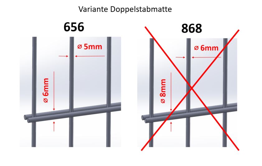 Scharnier Typ C für Doppelstabmatte 656