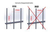 Universeller Schiebebeschlag-SET für Doppelstabmatten 656 – Typ „BEN-SET 656“